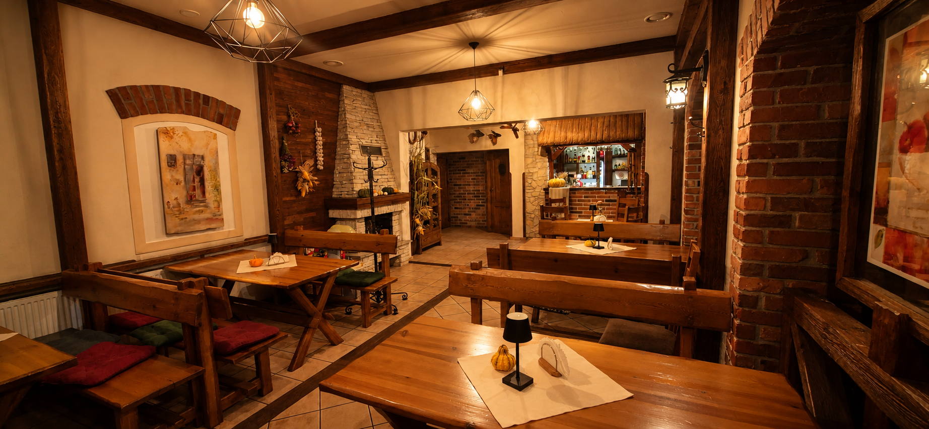 Wnętrze restauracji Słoneczna Hacjenda